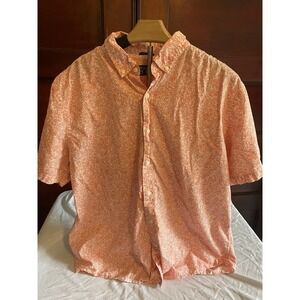 Hawker Rye Shirt Mens 2XL Hawaiian Style Coral Refined Effortless Weekend Casual